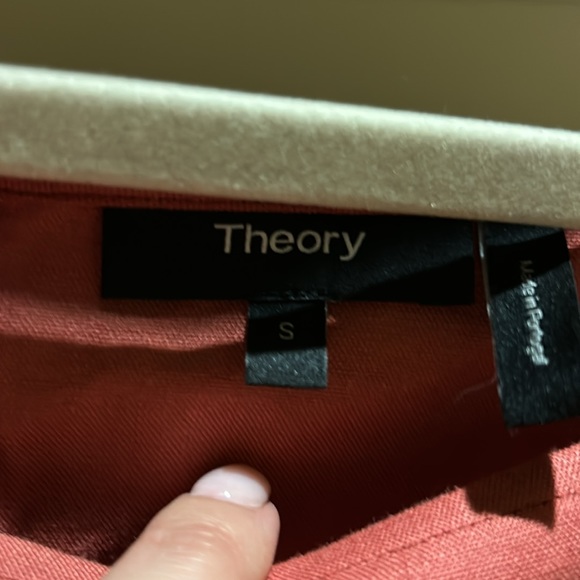 Theory, wide neck 3/4 length sleeve top. - Picture 2 of 3